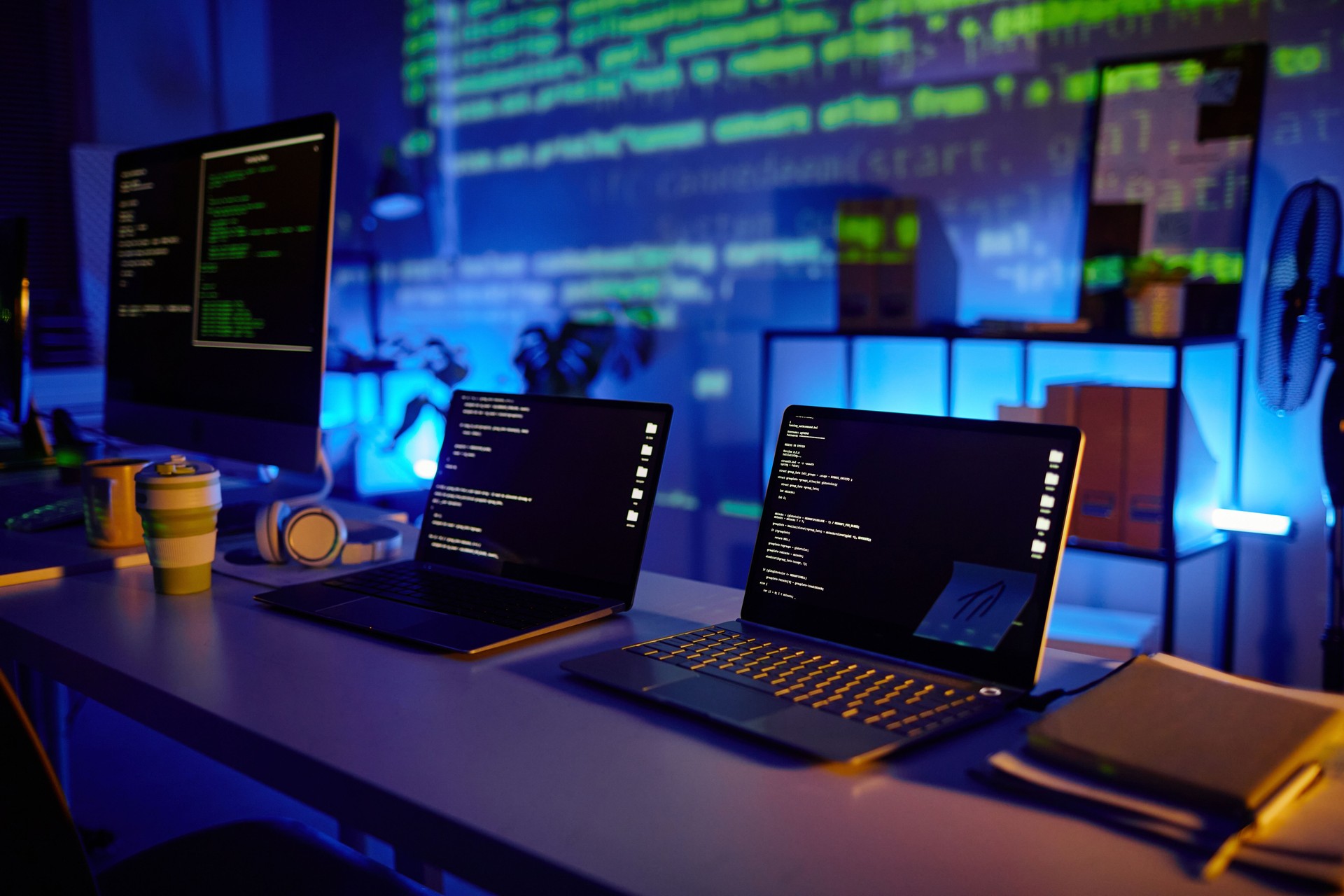 Part of large contemporary openspace bureau of diversity programmers